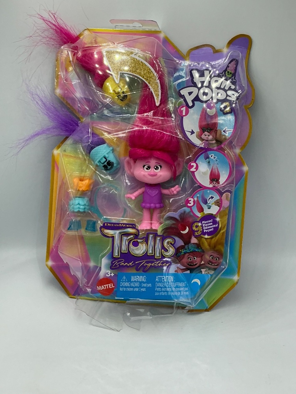 Trolls Band Together Hair Pops Poppy Doll Mattel DreamWorks New Damaged Box